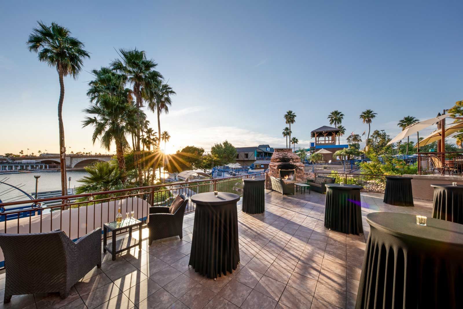 Martini Bay restaurant patio overlooking the water